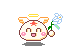 cute spinning angel blob gif
